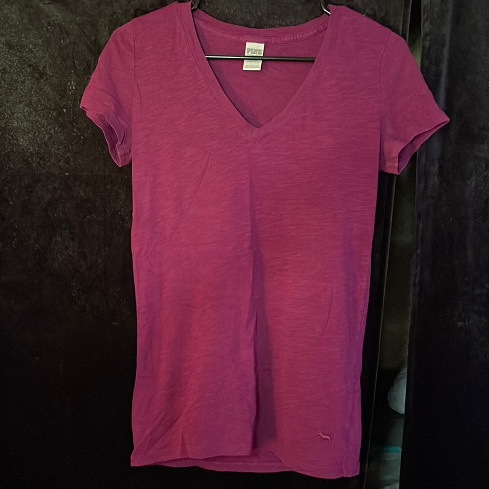 PINK purple v-neck